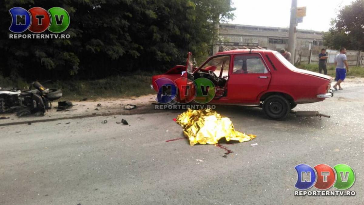 un motocliclist si un sofer si au pierdut viata din cauza neacordarii de prioritate