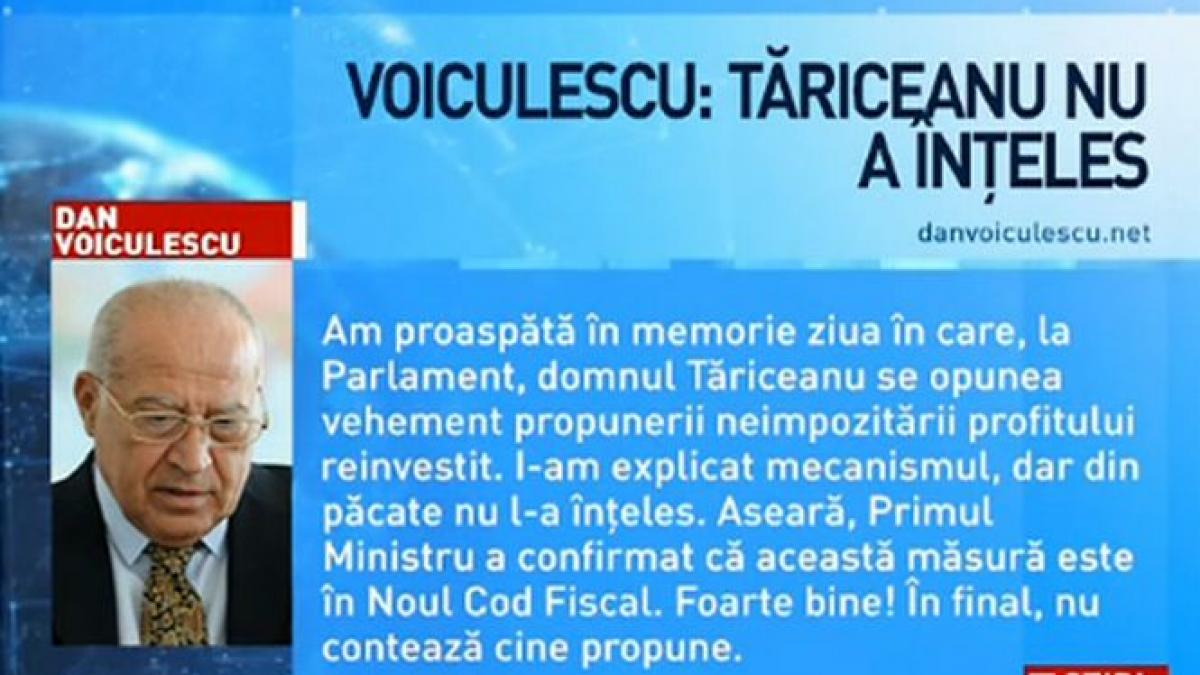 dan voiculescu calin popescu tariceanu nu a inteles