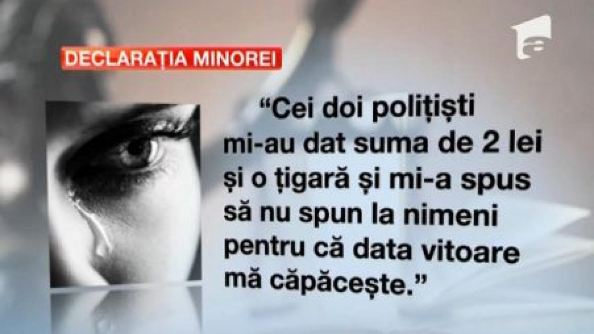 doi lei si o tigara pentru fata violata de politistii din calarasi