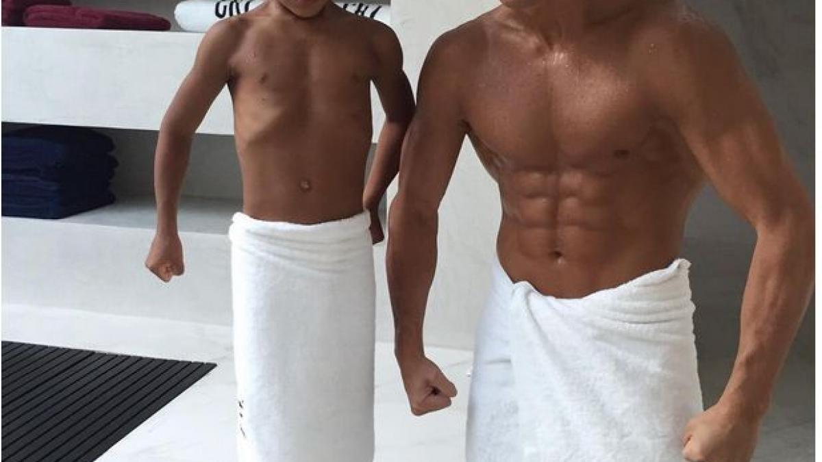 asa tata asa fiu cristiano ronaldo si fiul lui intr un adorabil portret de familie pe instagram