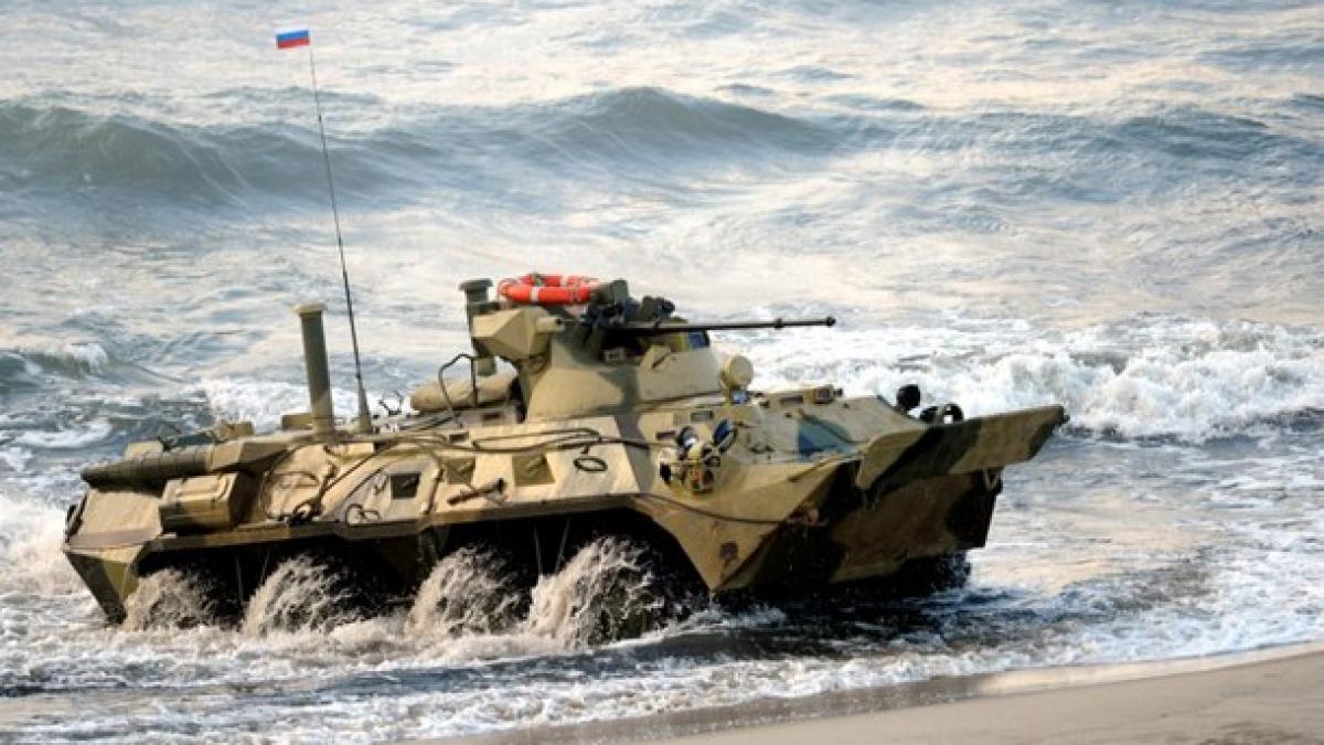 trupele rusesti au debarcat pe tarmul marii baltice