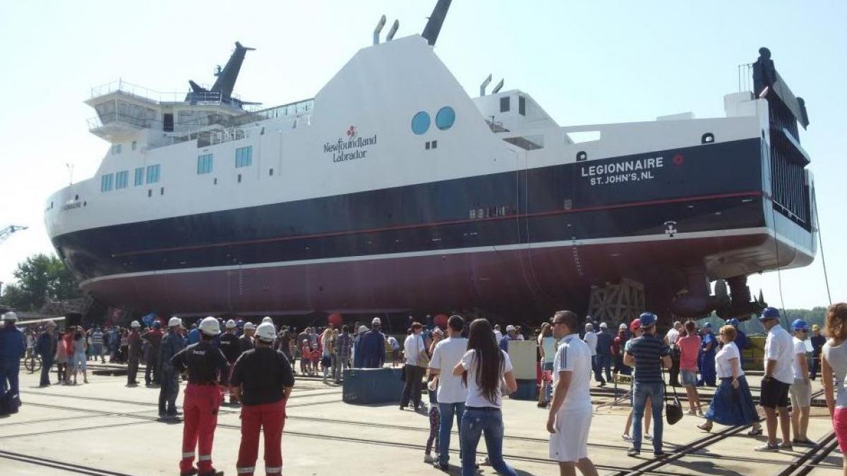 nava fabricata la un santier din galati retrimisa de canada in romania din cauza unor probleme