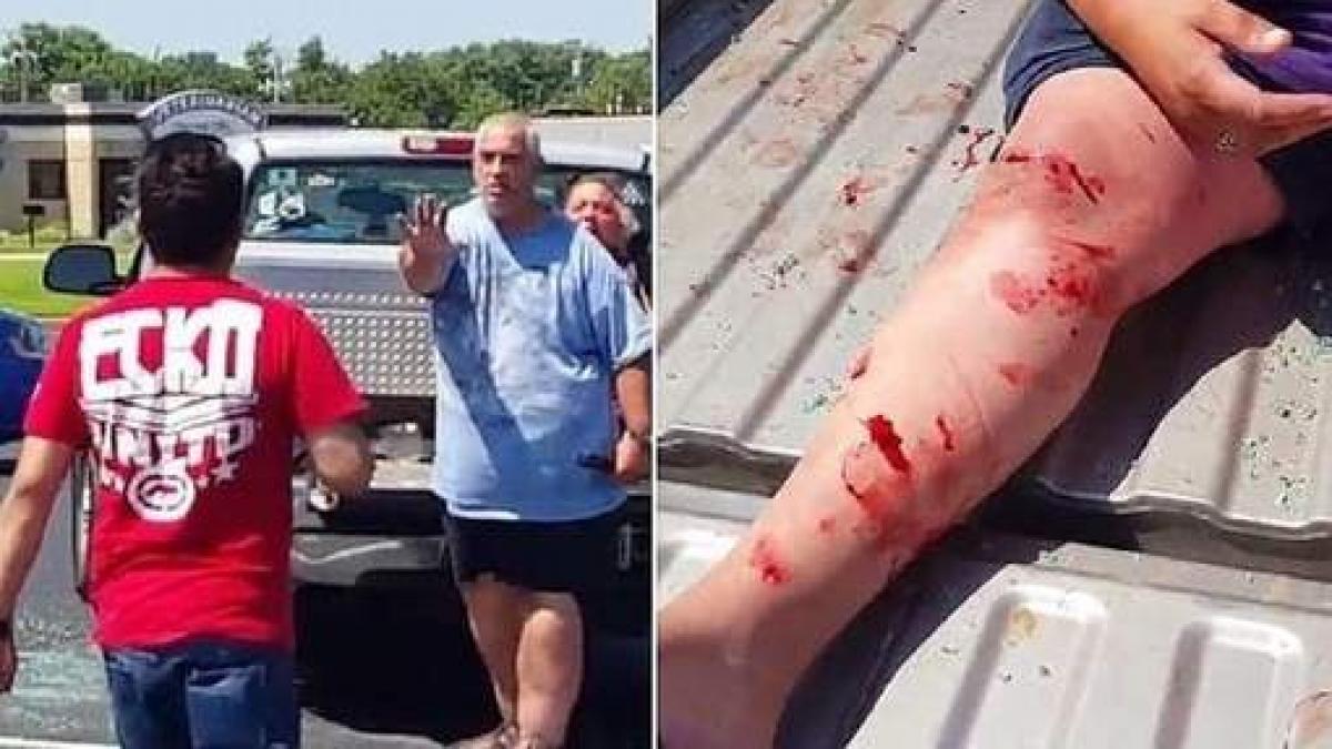 era batuta cu o bara de fier in vazul tuturor cum isi risca viata doi tineri ca sa o salveze