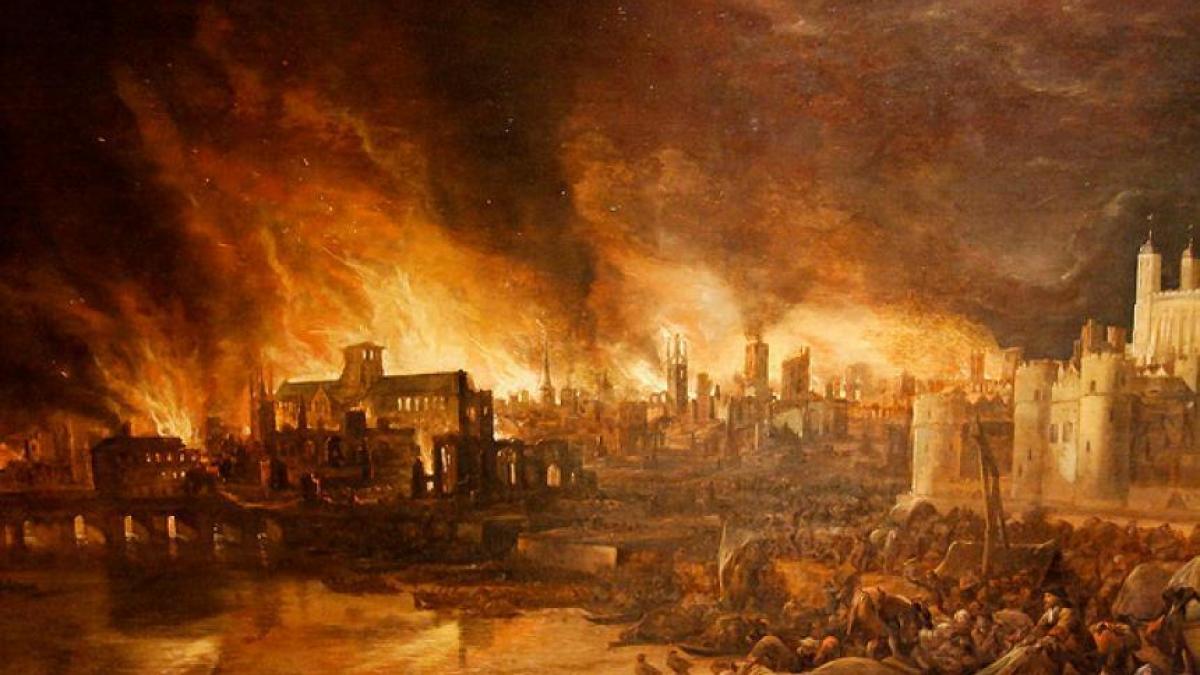arde londra marele foc din 1666