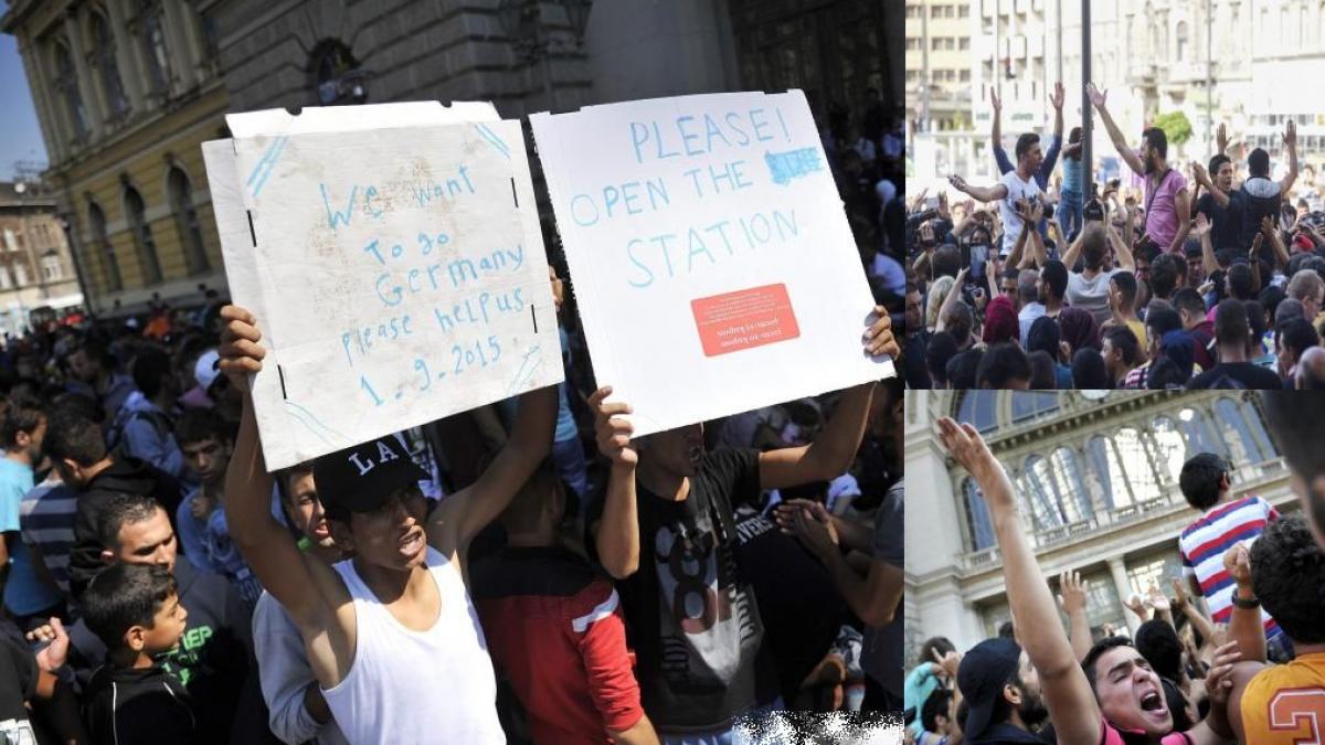 haos in principala gara din budapesta imigrantii au scandat germania germania germania