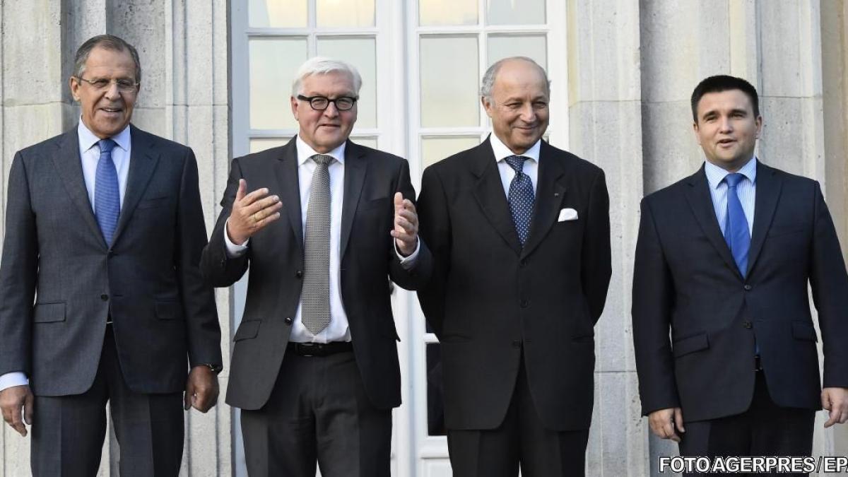 ministrii de externe ai rusiei ucrainei frantei si germaniei au discutat despre armistitiul fragil