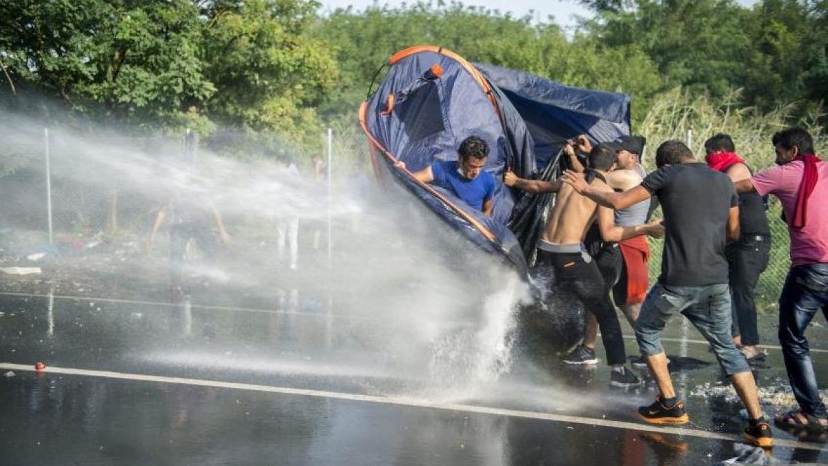 ciocniri violente intre imigranti si politisti la frontierele ungariei un terorist a fost arestat