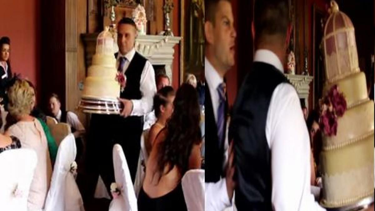 momentul care le a distrus tortul de nunta clipul cu reactia miresei a ajuns viral pe internet