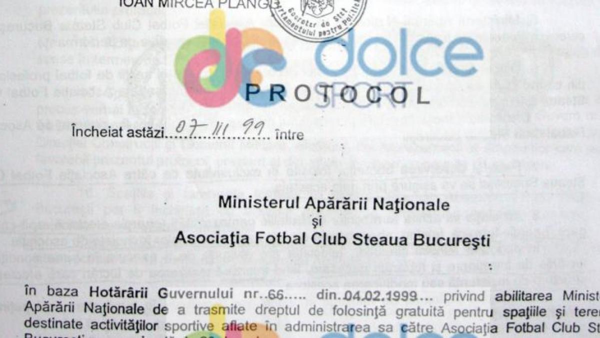 documentele prin care mapn a cedat stadionul steaua in 1999