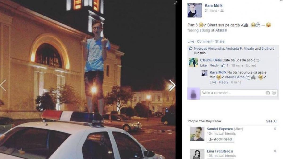 si a batut joc de politie si a postat poza pe internet adolescentul din lugoj este cautat