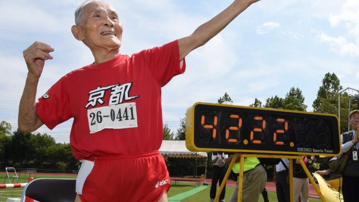 un japonez de 105 ani a stabilit un nou record de viteza si nu este multumit