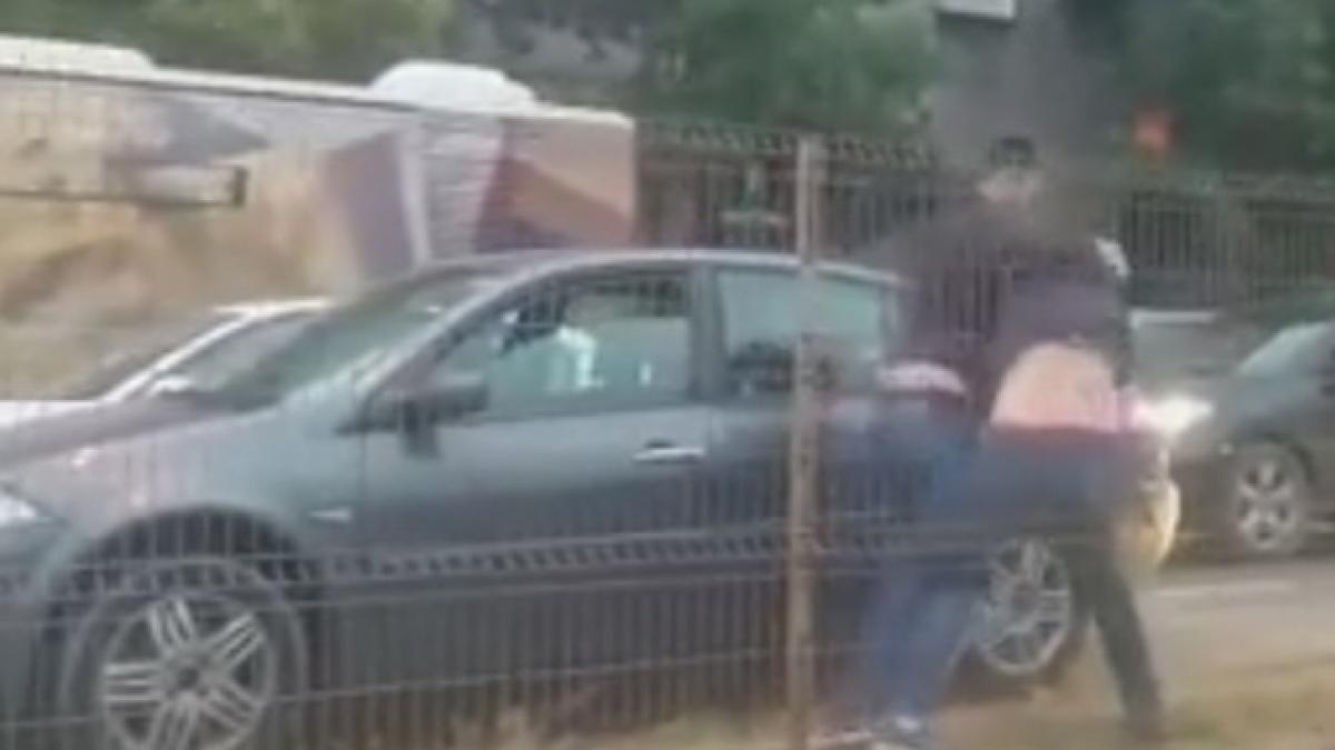 video o sicanare in trafic a dus la o bataie generala pe un bulevard din capitala