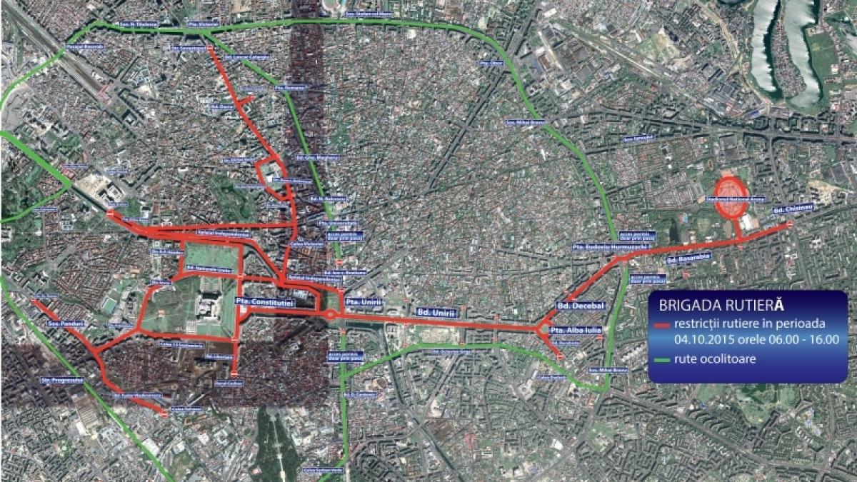 restrictii de trafic in capitala pe durata maratonului international