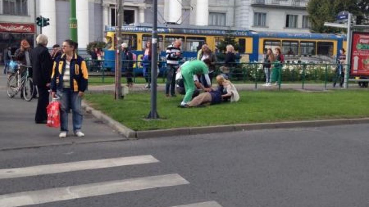 barbat cazut pe strada salvat la timp de o farmacista