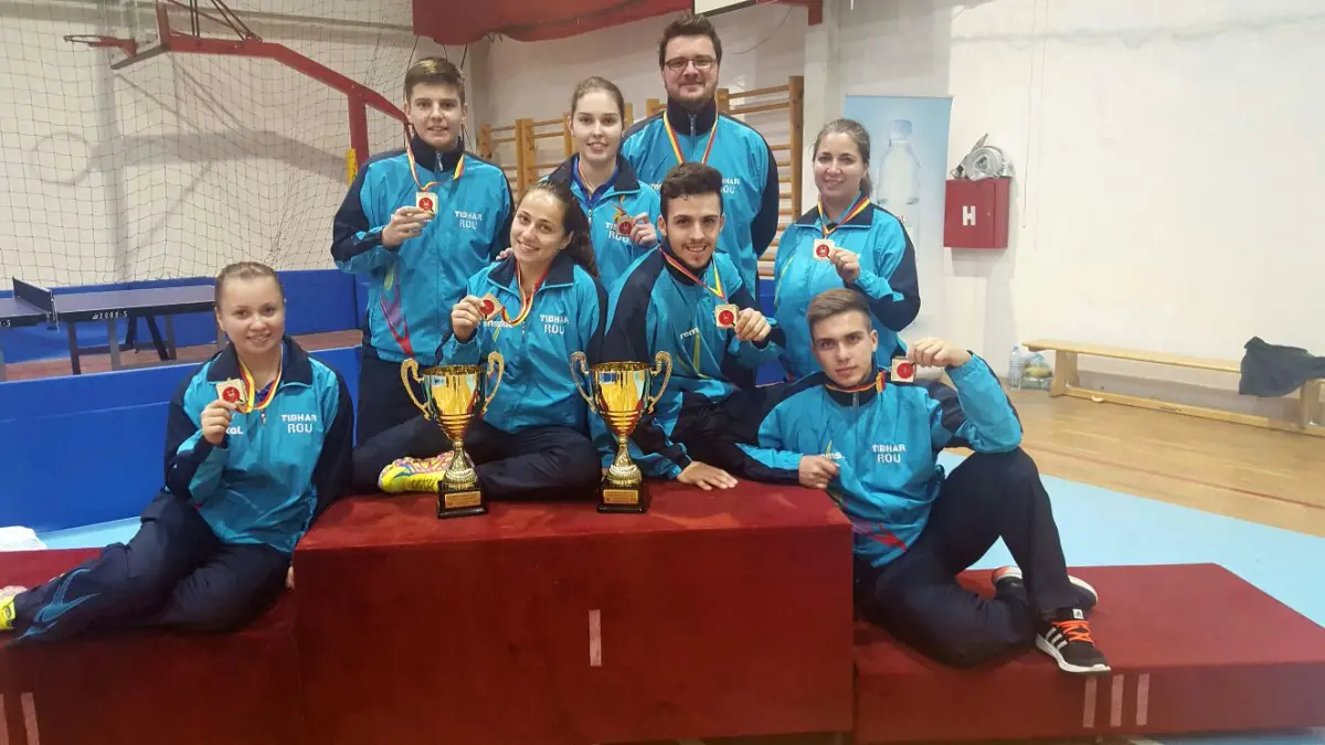 tenis de masa romania medalii de aur pe echipe la campionatele balcanice de tineret