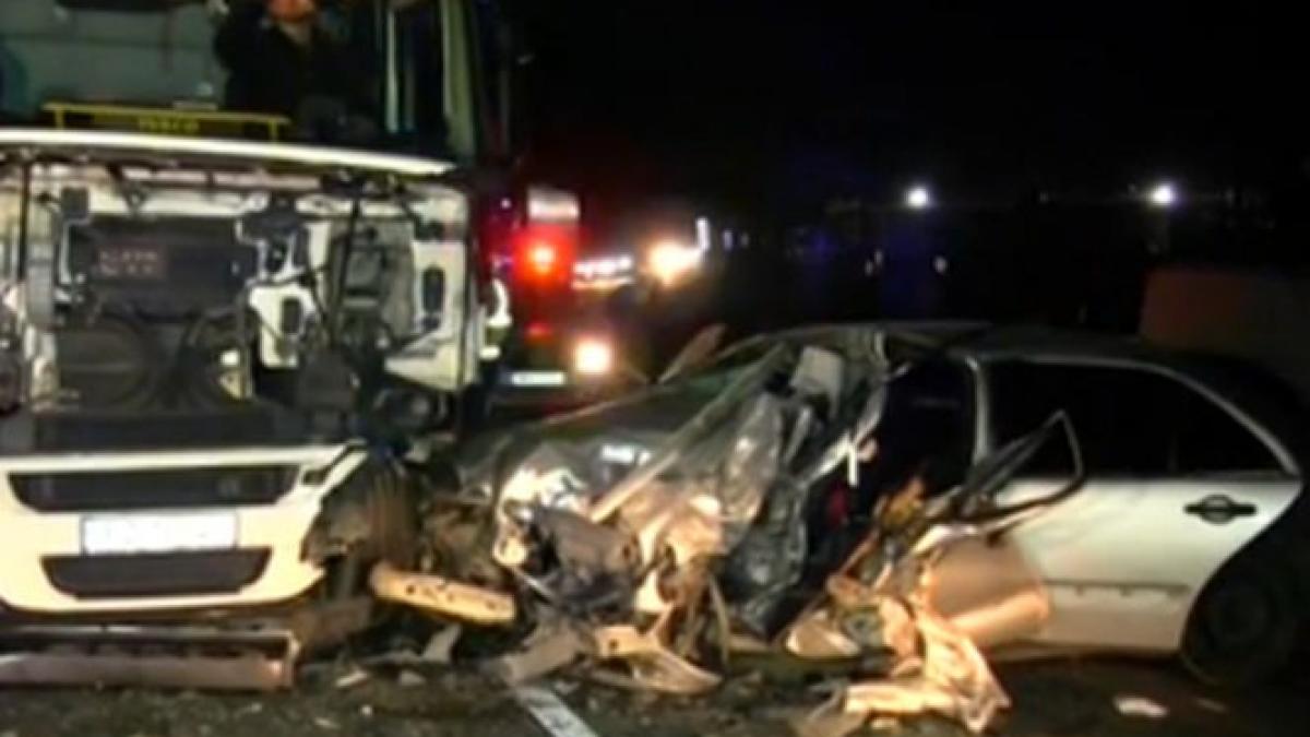 supravietuire miraculoasa masina accident camion