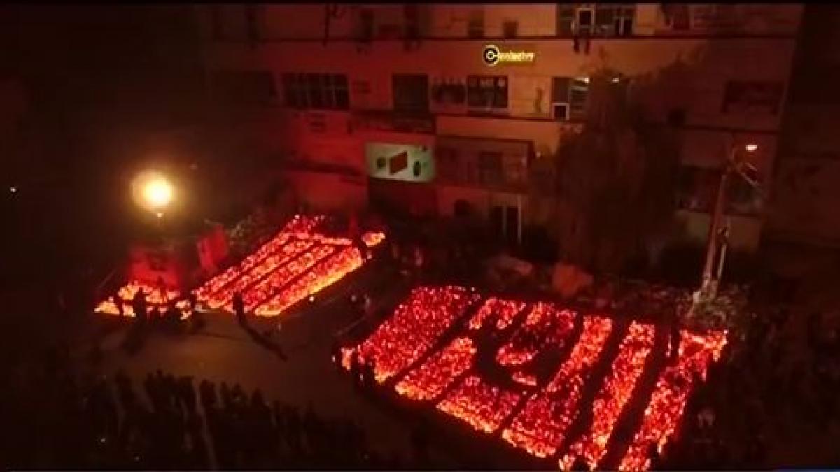 imagini filmate cu drona la altarul de la locul tragediei surprinse de drona cu locul tragediei