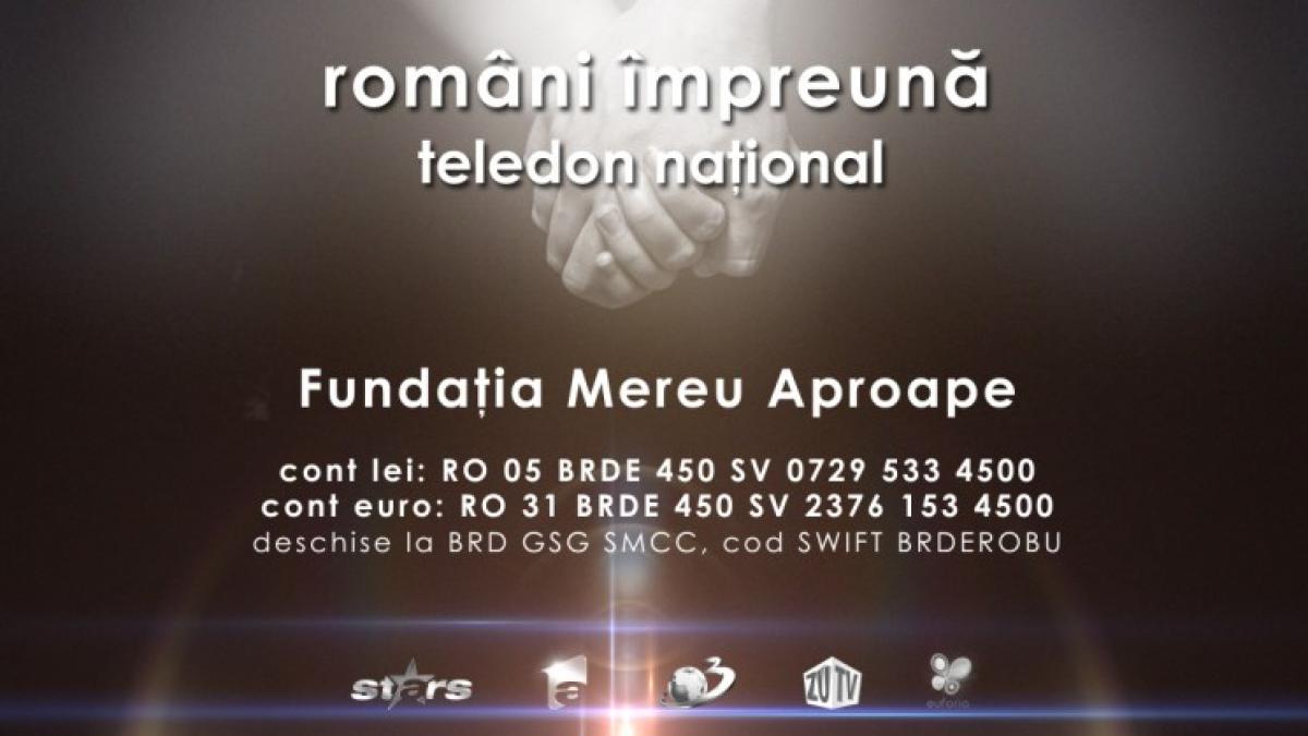 banii stransi prin teledonul romani impreuna al trustului intact merg exclusiv catre victimele