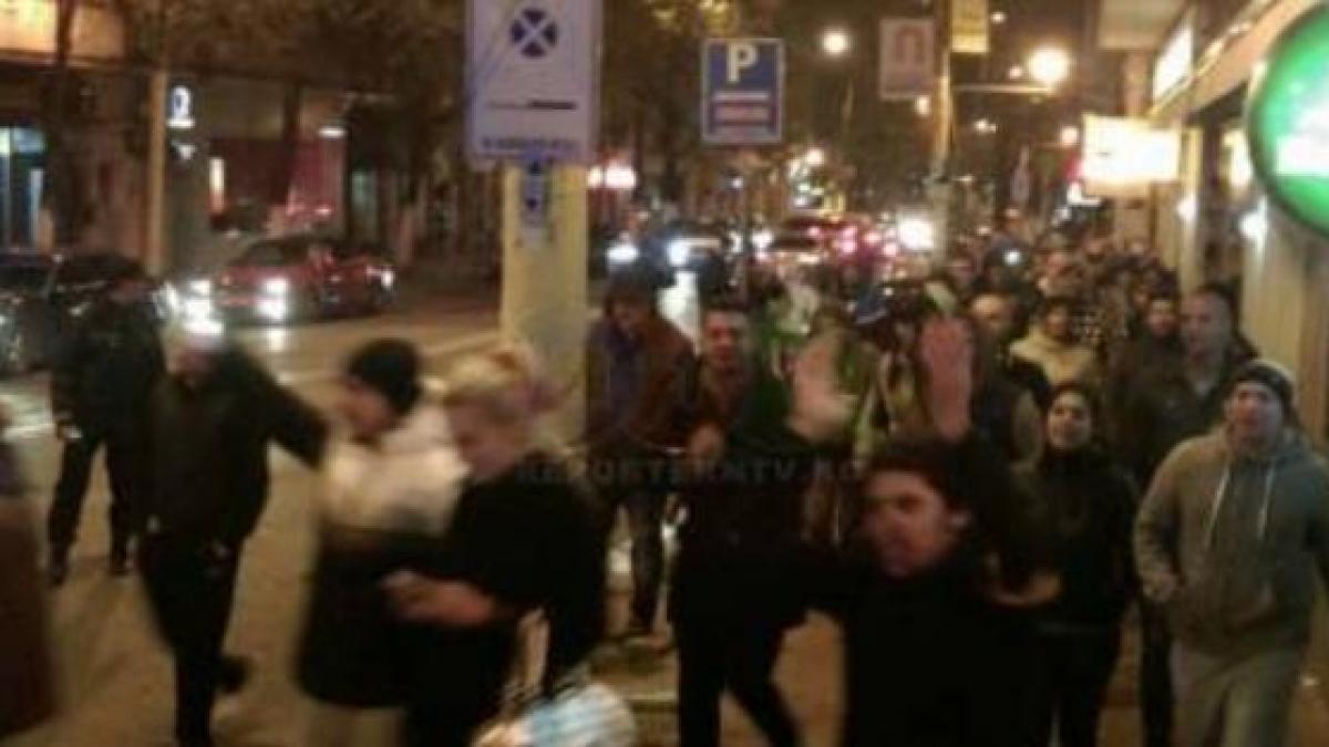 constanta protestatari intr un mars in centrul orasului