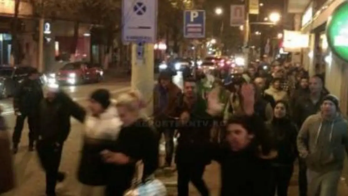 constanta protestatari intr un mars in centrul orasului