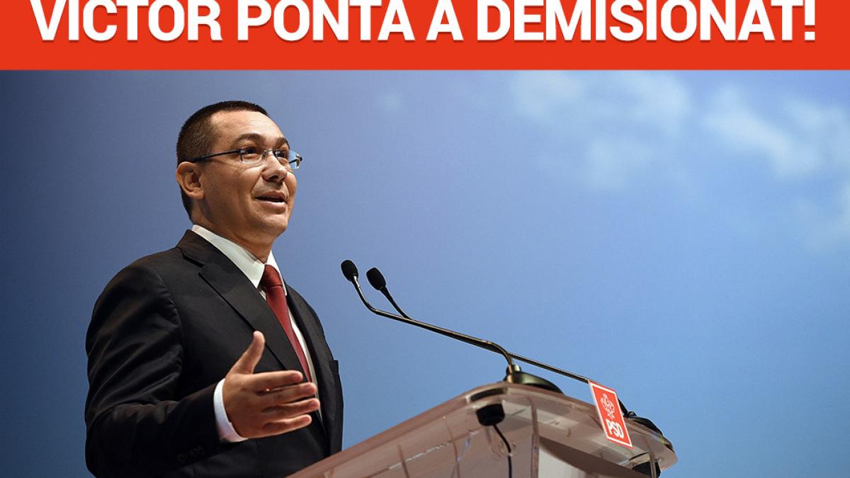 premierul victor ponta demisie guvern
