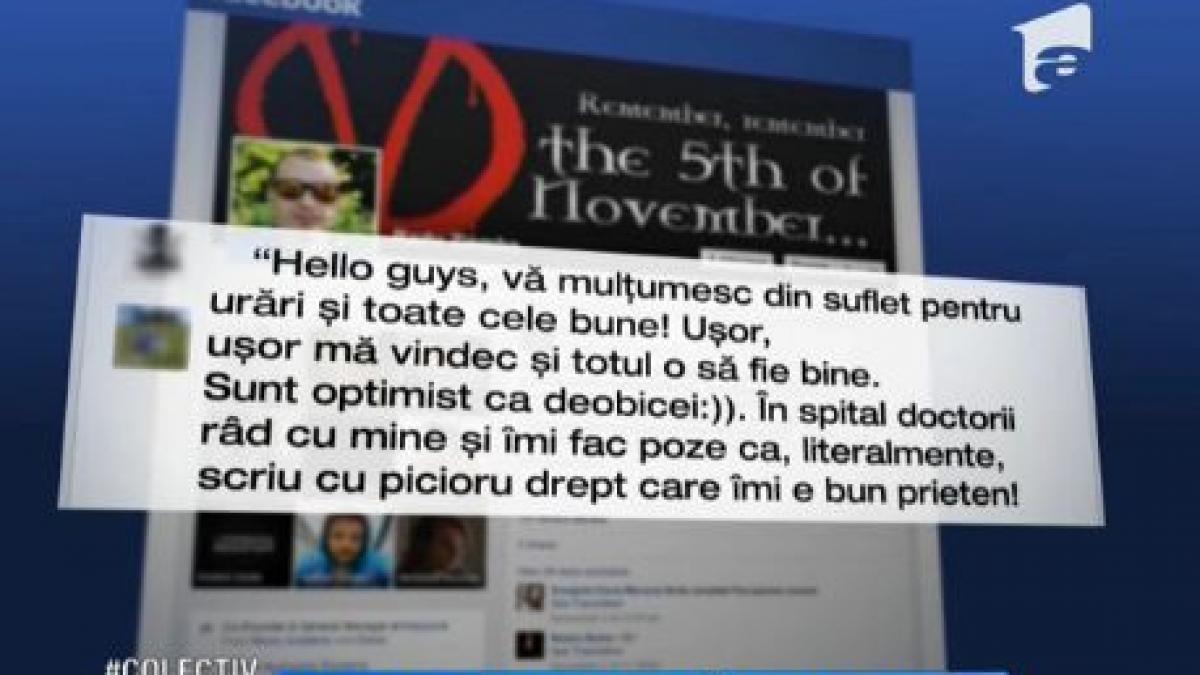 eu sunt ok multumesc pentru ca va pasa supravietuitorii tragediei de la colectiv solidari chiar si