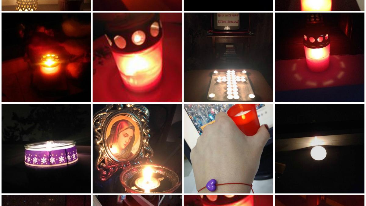 o candela pentru victimele colectiv imagini de la telespectatorii antena 3