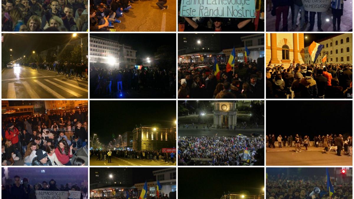 romania in strada cum s au desfasurat manifestatiile de vineri seara in principalele orase