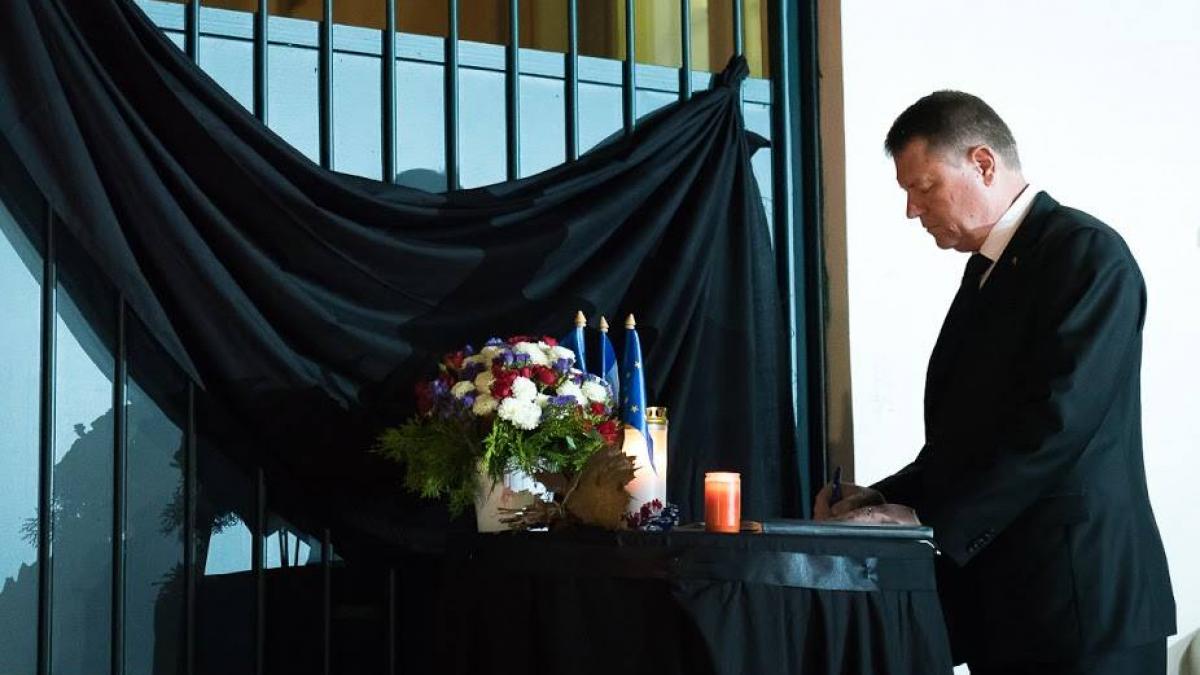 presedintele klaus iohannis la ambasada frantei in bucuresti