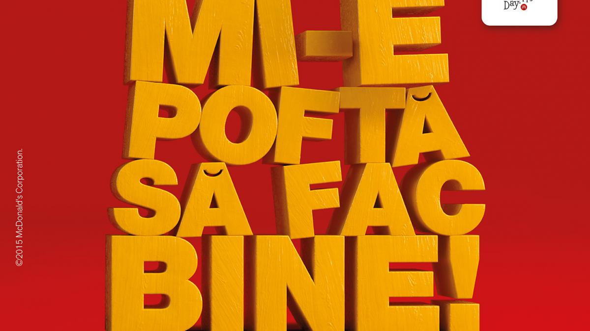 vino la mcdonald s si implica te in campania mi e pofta sa fac bine