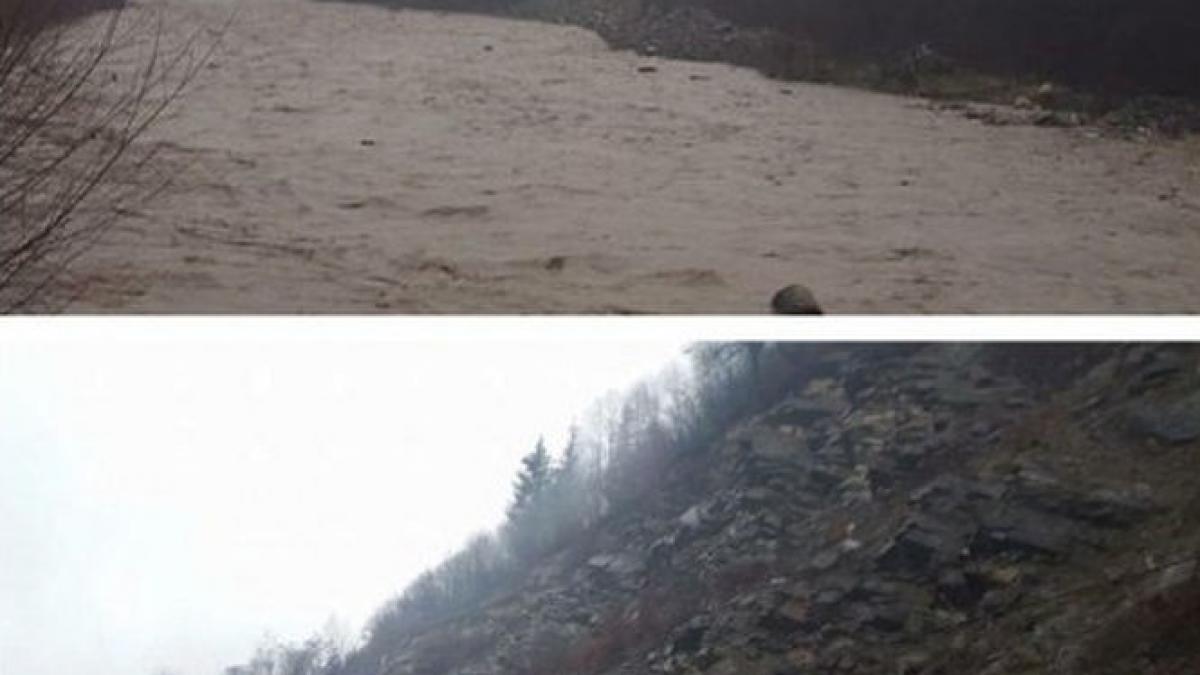 puhoaie in nordul maramuresului bolovani cazuti pe dj187 si rauri care stau sa iasa din matca