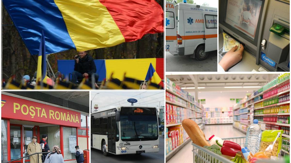 ce program au bancile hypermarket urile si ratb in zilele de sarbatoare