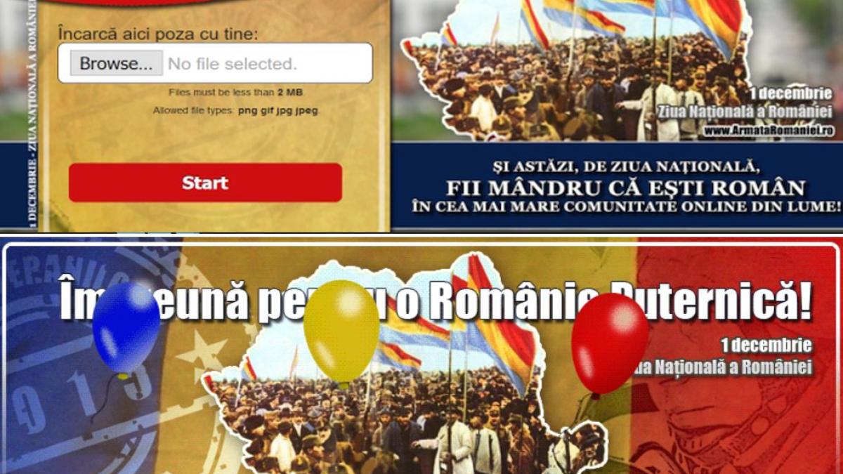 1 decembrie aplicatia mapn care iti personalizeaza contul de facebook de ziua nationala