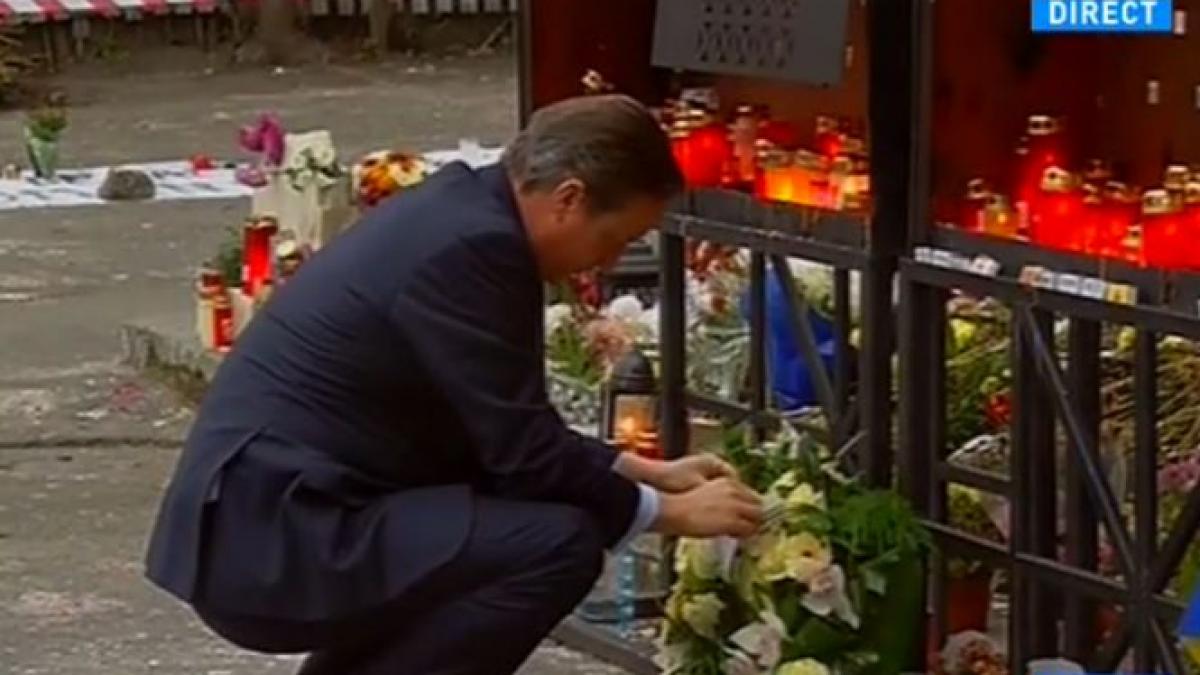 premierul britanic david cameron moment de reculegere la colectiv