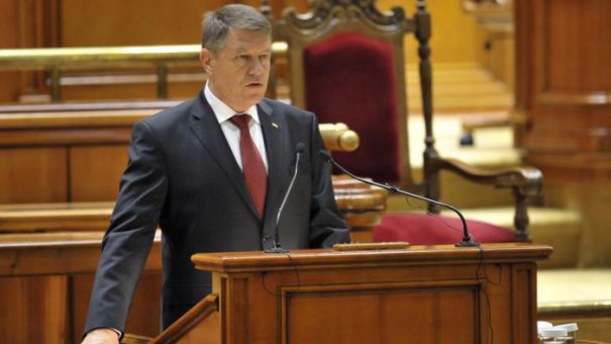 presedintele iohannis vrea sa se adreseze parlamentului pe 16 decembrie la implinirea unui an de