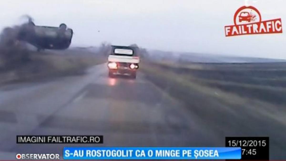 imagini socante s au rostogolit ca o minge pe sosea