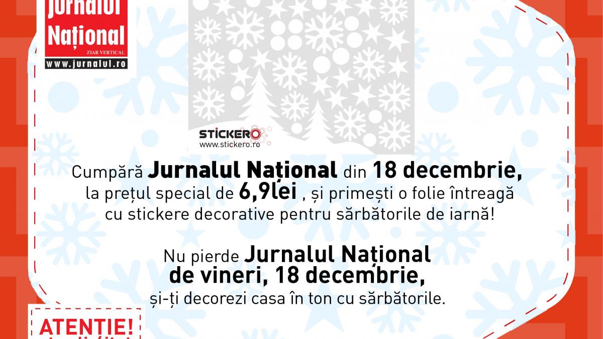 nu rata jurnalul national cu stickere decorative atentie stoc limitat