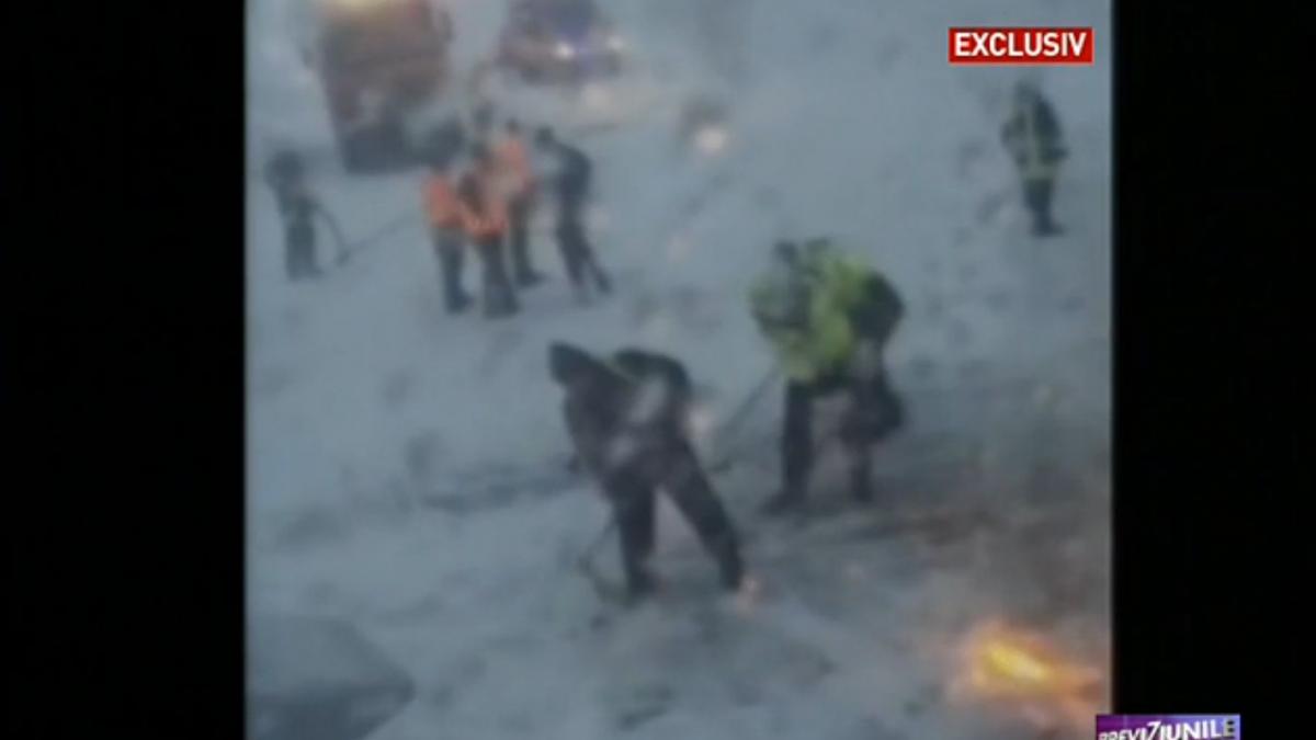primele imagini cu pista inzapezita a aeroportului cluj napoca