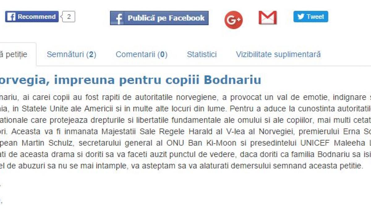 petitie copii familia bodnariu