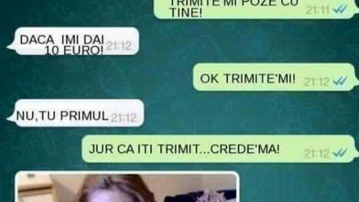 a pacalit o ca ii da bani pentru fiecare poza cu ea trimisa ea s a conformat dar ce a primit