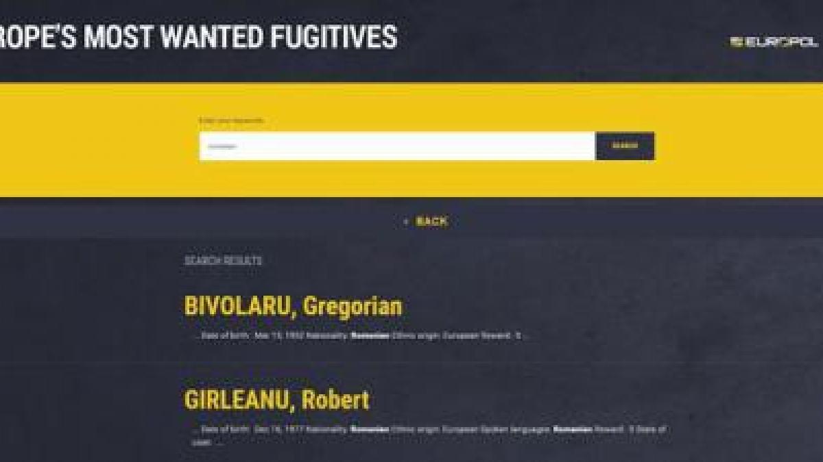 Two Romanians, on the list of Europe’s most wanted