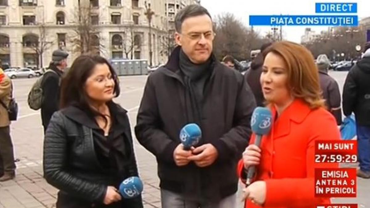 Oana Zamfir și Răzvan Dumitrescu, în Piața Constituției: “Dumneavoastră, telespectatorii, ne-ați dat puterea de a rezista”