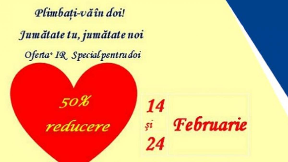 oferta cfr pentru dragobete doua bilete la pret de unul