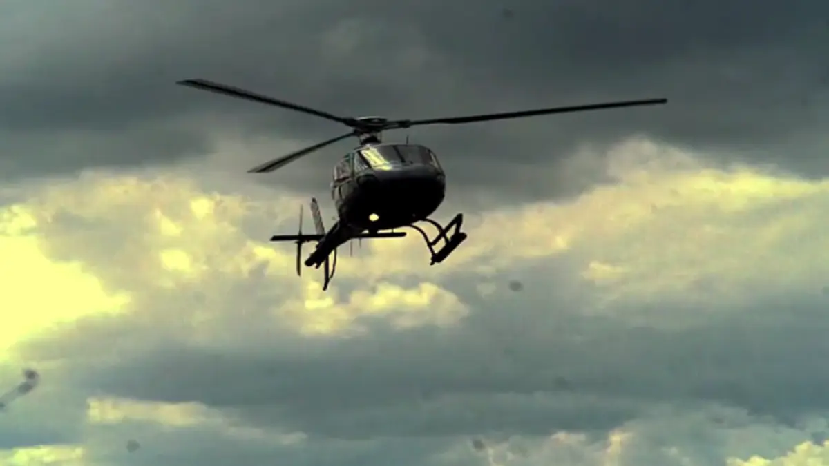 explozia unui elicopter redata cu incetinitorul video explicativ