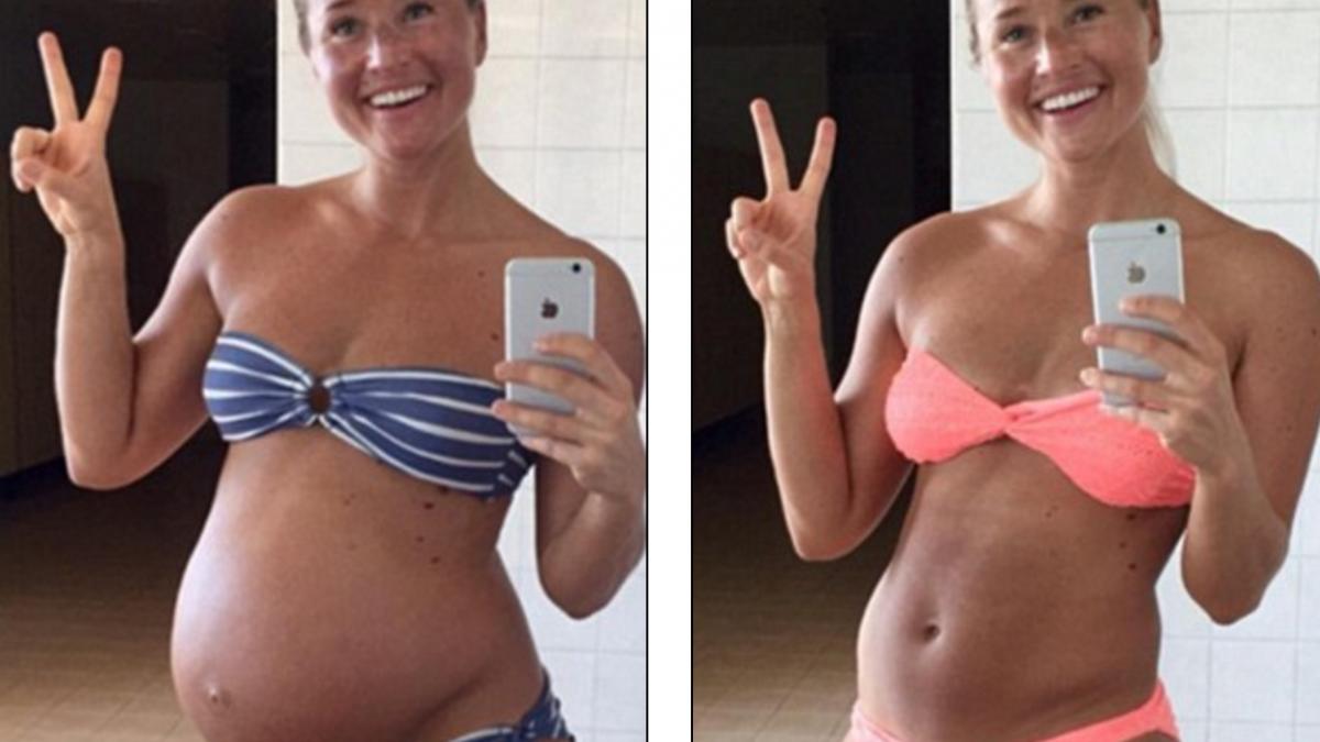 s a pozat in costum de baie la doar 10 saptamani dupa ce a nascut cu totii au avut un soc uite cum