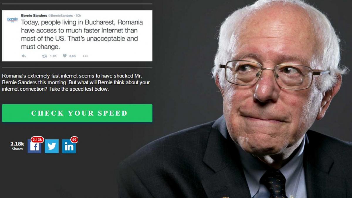 a aparut berniespeedtest iti verifica viteza de internet