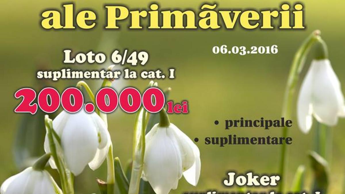 loteria romana organizeaza duminica tragerile speciale loto ale primaverii