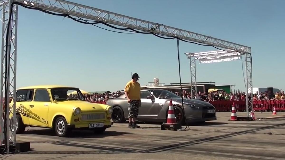 nissan gtr trabant cursa drag