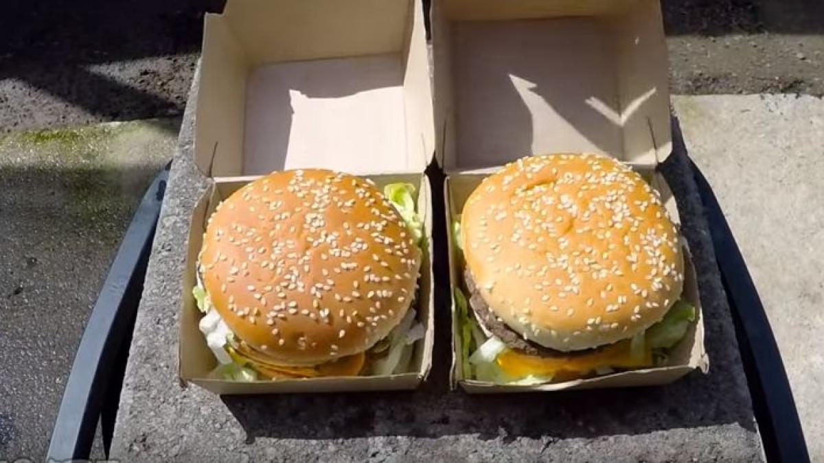 cupru topit turnat pe un big mac