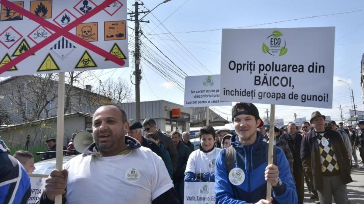 protest la baicoi oamenii se tem de efectul prelucrarii deseurilor periculoase langa oras